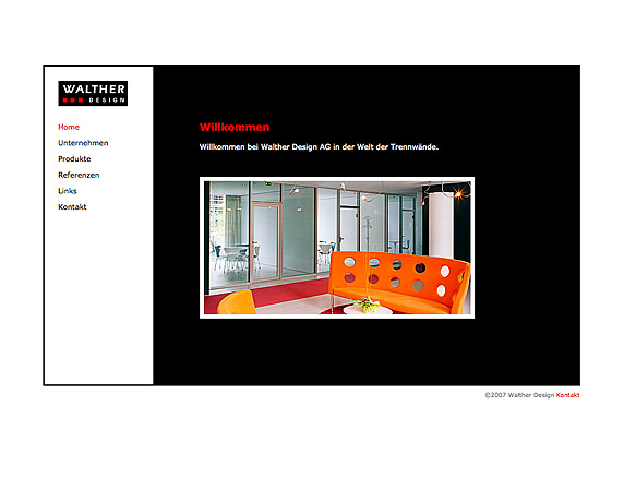 Bild 1 Walther Design Website