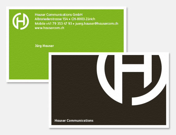 Bild Visitenkarte Hauser Communications